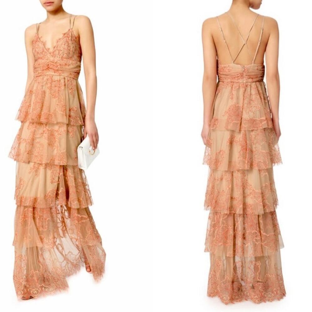 Alice McCall Dress Love Is Love Tiered Lace Maxi Gown Dress Size 2